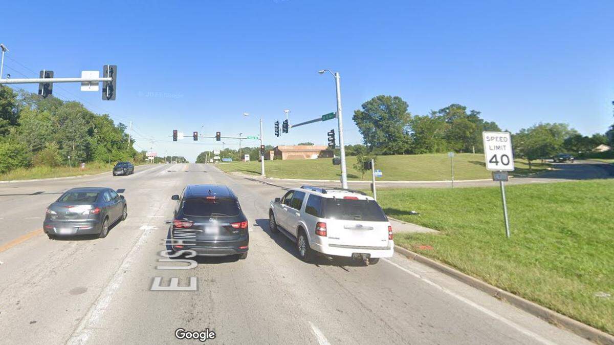 A pedestrian died after being struck by a GMC Sierra pickup while walking on U.S. 40 highway on Kansas City’s East Side Monday evening, a police spokesman said. This Google Maps Street View image is from August.