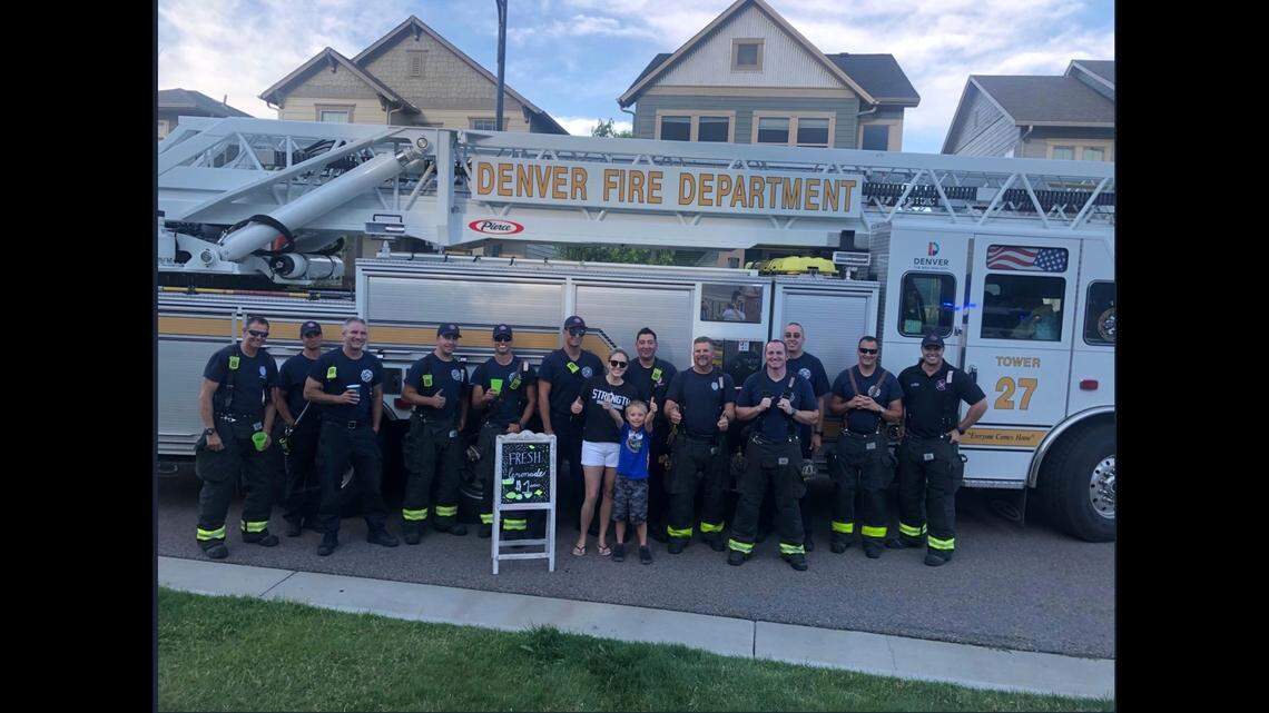 The Denver Fire Department helped spread the word about Brady Campbell’s lemonade stand.