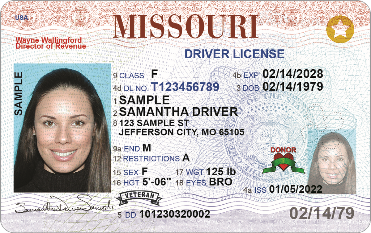 An example of a Real ID issued by the state of Missouri, which you might need to fly beginning on May 7, 2025.