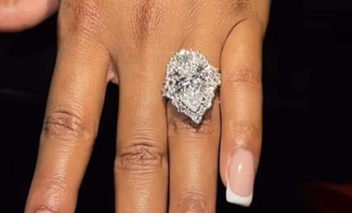 Here’s a closer look at the engagement ring.