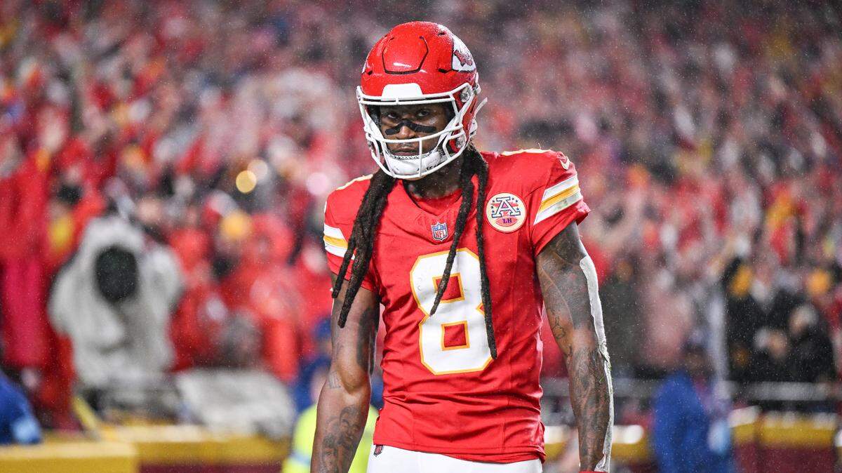 Kansas City Chiefs wide receiver DeAndre Hopkins scored “good son” points with fans when he was seen guiding his mother, Sabrina Greenlee, through GEHA Field at Arrowhead Stadium after the Tampa Bay game. Greenlee was blinded in a 2002 acid attack.