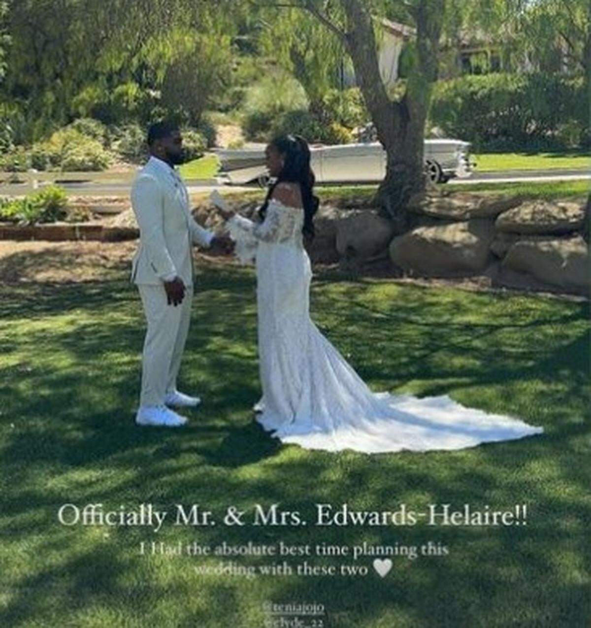The couple exchanged vows.