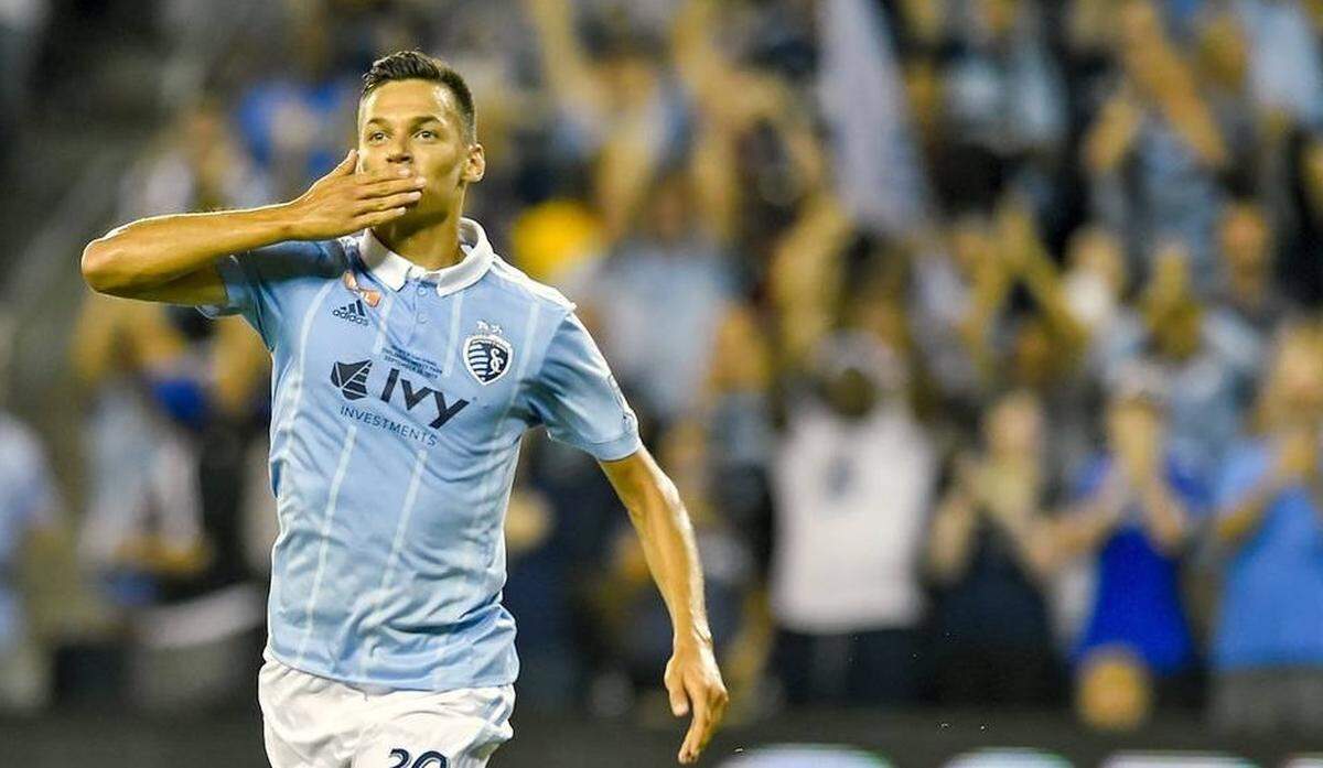 Daniel Salloi, pictured, and Sporting Kansas City teammate and captain Johnny Russell were scoring machines in 2021. Could they replicate that success this year? Sporting’s season begins on Sunday in Atlanta.