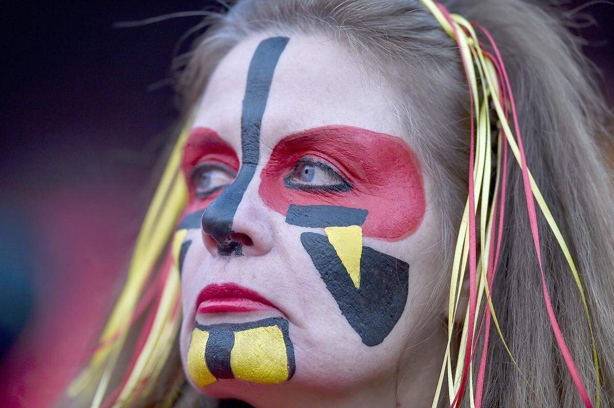 Lesli Shultz, Bonner Springs, Kan., was decked out in her Chiefs war paint during Sunday’s AFC Championship Game on January 20, 2019 at Arrowhead Stadium in Kansas City, Mo.