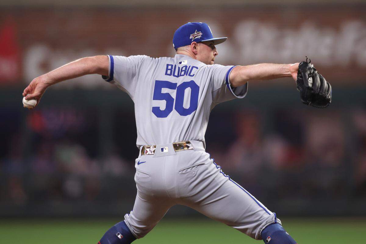 American League pitcher Kris Bubic of the Kansas City Royals allowed a three-run homer to New York Mets star Pete Alonso during the sixth inning of the 2025 MLB All-Star Game at Truist Park in Atlanta on Tuesday, July 15, 2025.