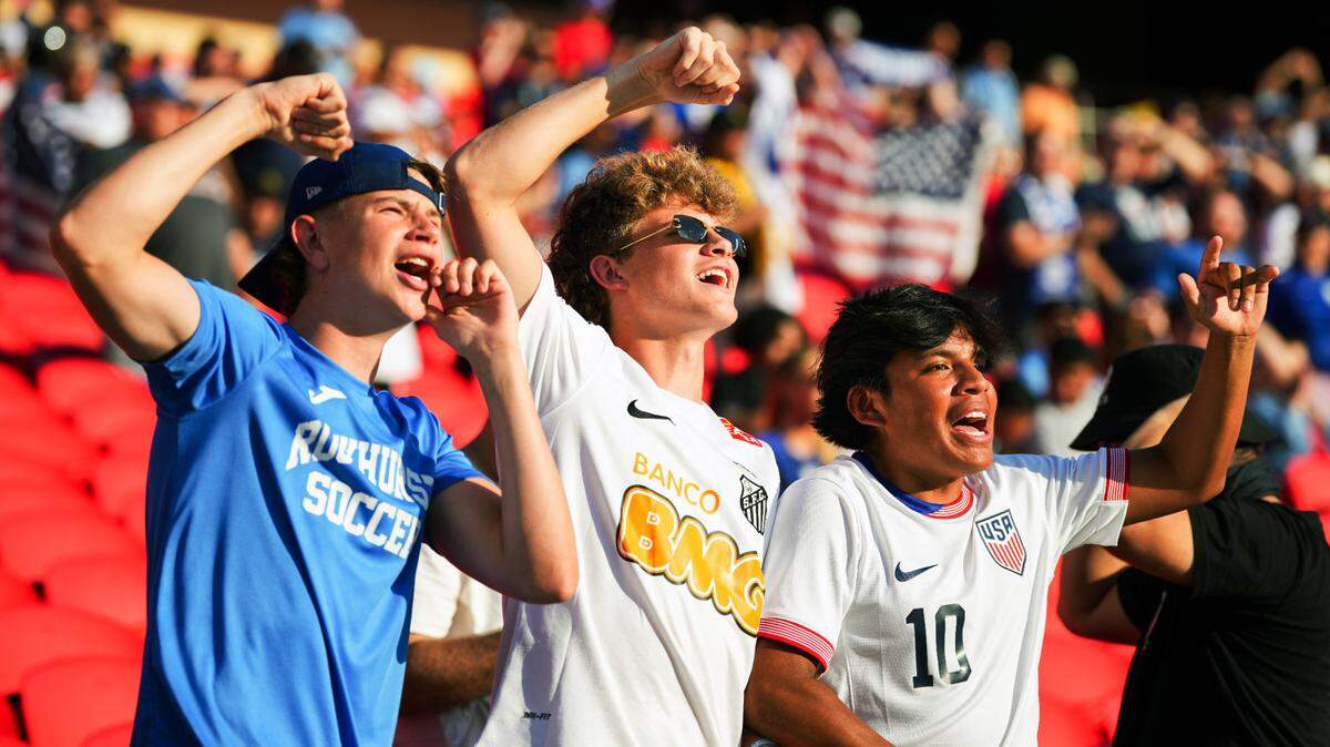 United States fans prior to a Copa America match against Uruguay at Arrowhead Stadium.