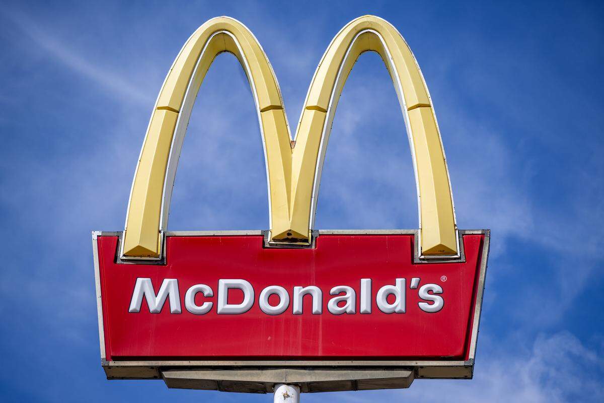 The McDonald's restaurant logo is seen along Main Street on Thursday, March 12, 2026, in Kansas City.