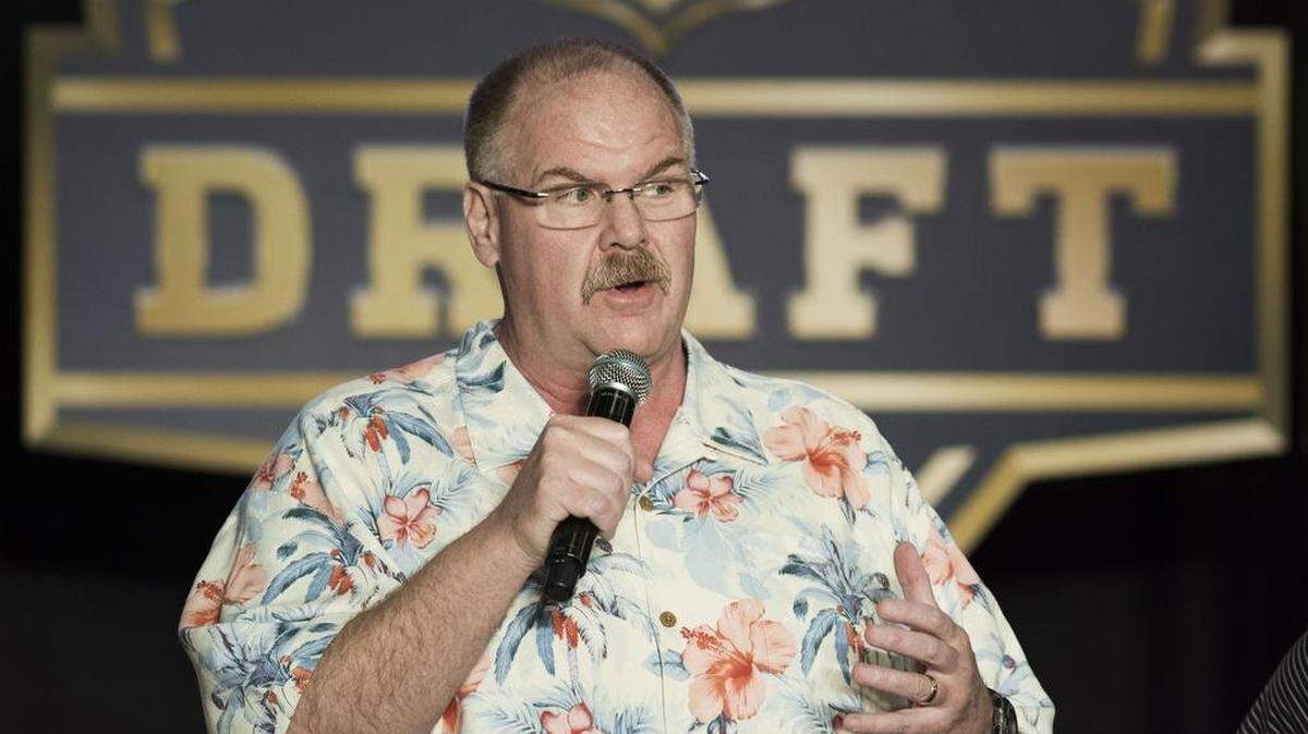 The NFL Draft wraps up Saturday for Chiefs coach Andy Reid (pictured in this file photo), GM Brett Veach and the rest of the Kansas City front office.