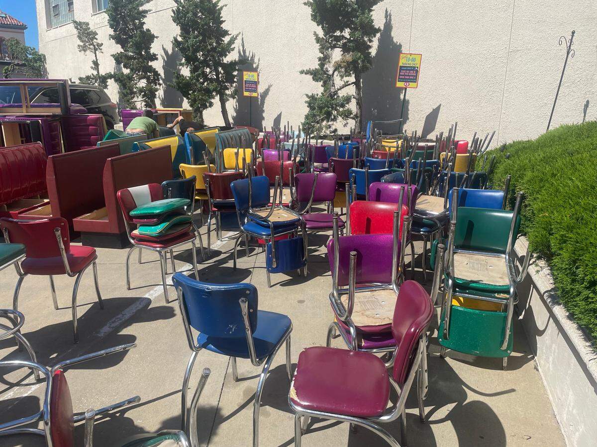 Movers were cleaning out Chuy’s furniture Monday morning.
