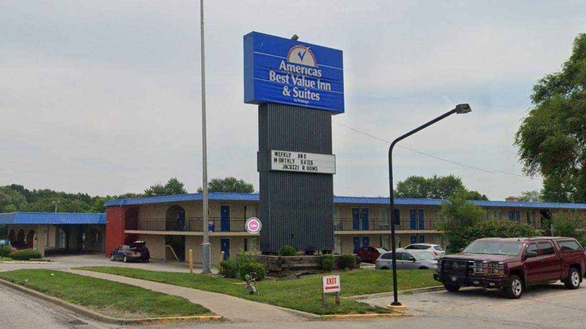 Kansas City is considering turning a hotel at 11801 Blue Ridge Boulevard into a transitional housing for those experiencing houselessness. A Google Maps image from July 2021 shows the general area.