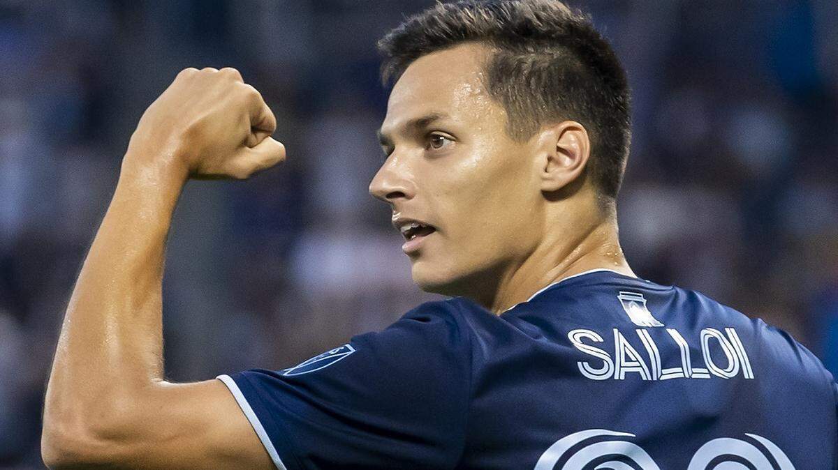 Sporting Kansas City forward Daniel Salloi scored the only goal of an exciting match against the San Jose Earthquakes Saturday night at Children’s Mercy Park in Kansas City, Kan.