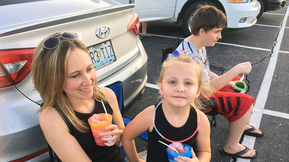 Nicole Joplin and her 4-year-old daughter, Aubrey. "A lot of people work there and I know it will be really bad," she says.
