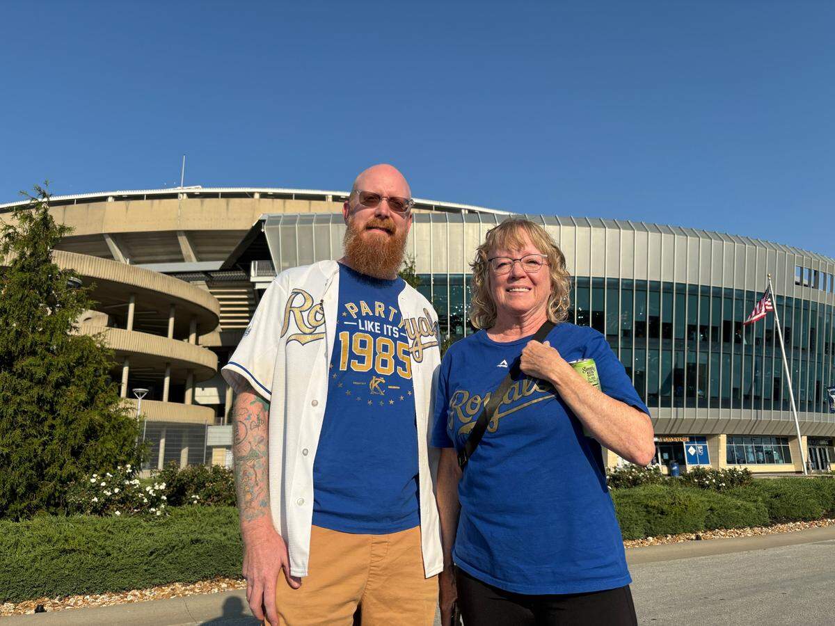 Adam Schussler got his Royals tattoo after the team won the 2015 World Series. Schussler and his mom Becky attended the Royals’ ALDS Game 3 together Wednesday against the New York Yankees.