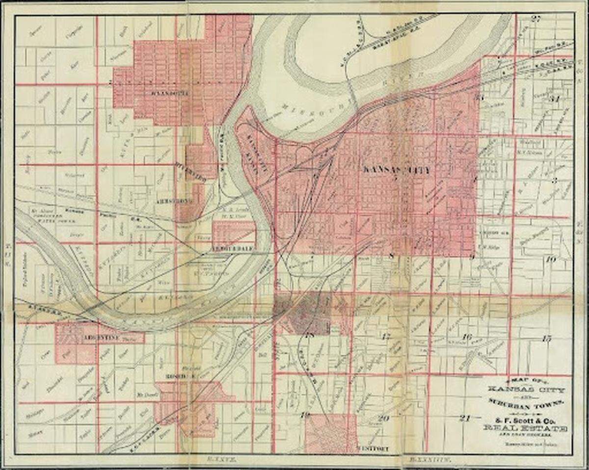 Kansas City, Wyandotte, and surrounding towns, 1881