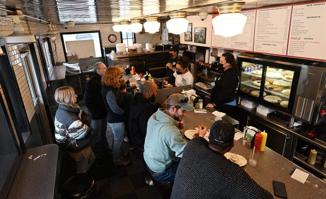 Anytime night or day, it always seems to be busy at Town Topic Hamburgers.