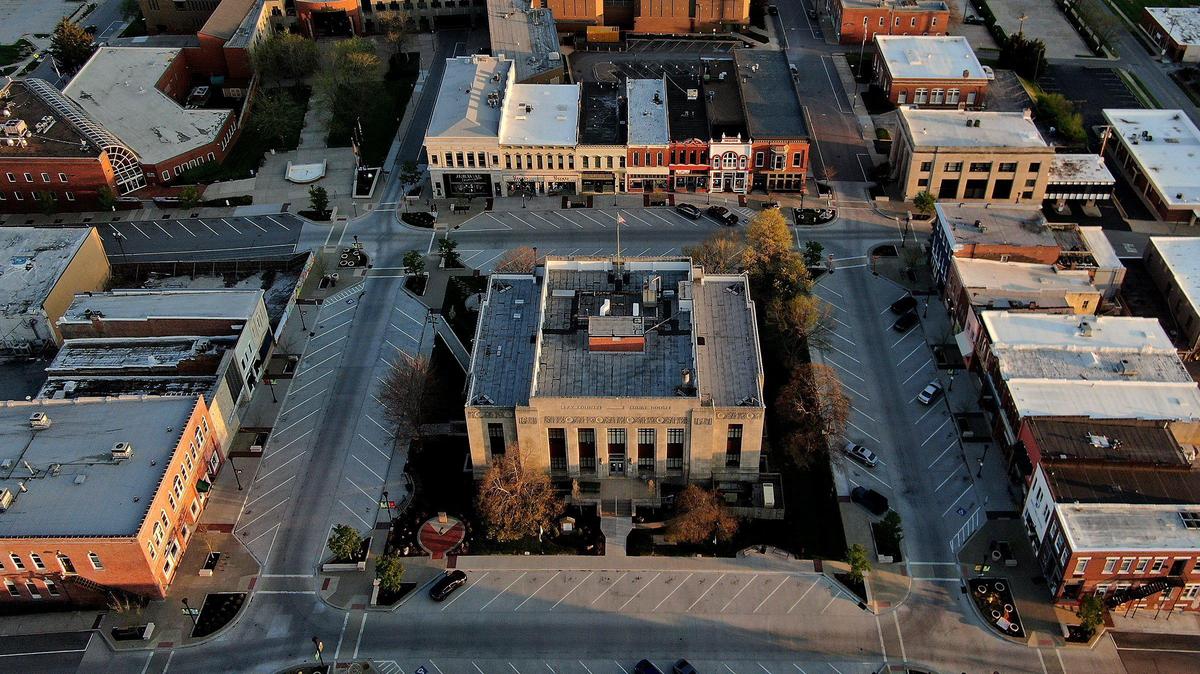 The square around the Clay County Courthouse in historic downtown Liberty is pictured in a file photo.