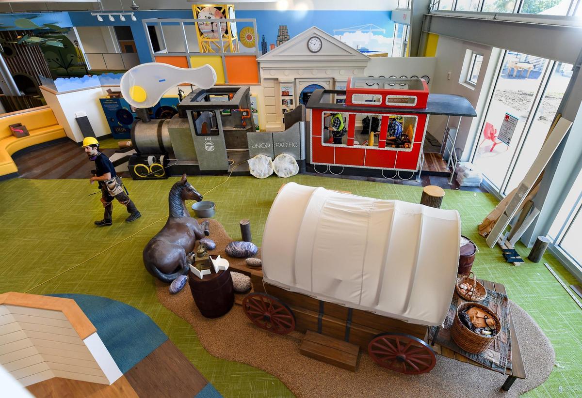 The Crossroads exhibit features forms of transportation used in the Kansas City region in the past and present.