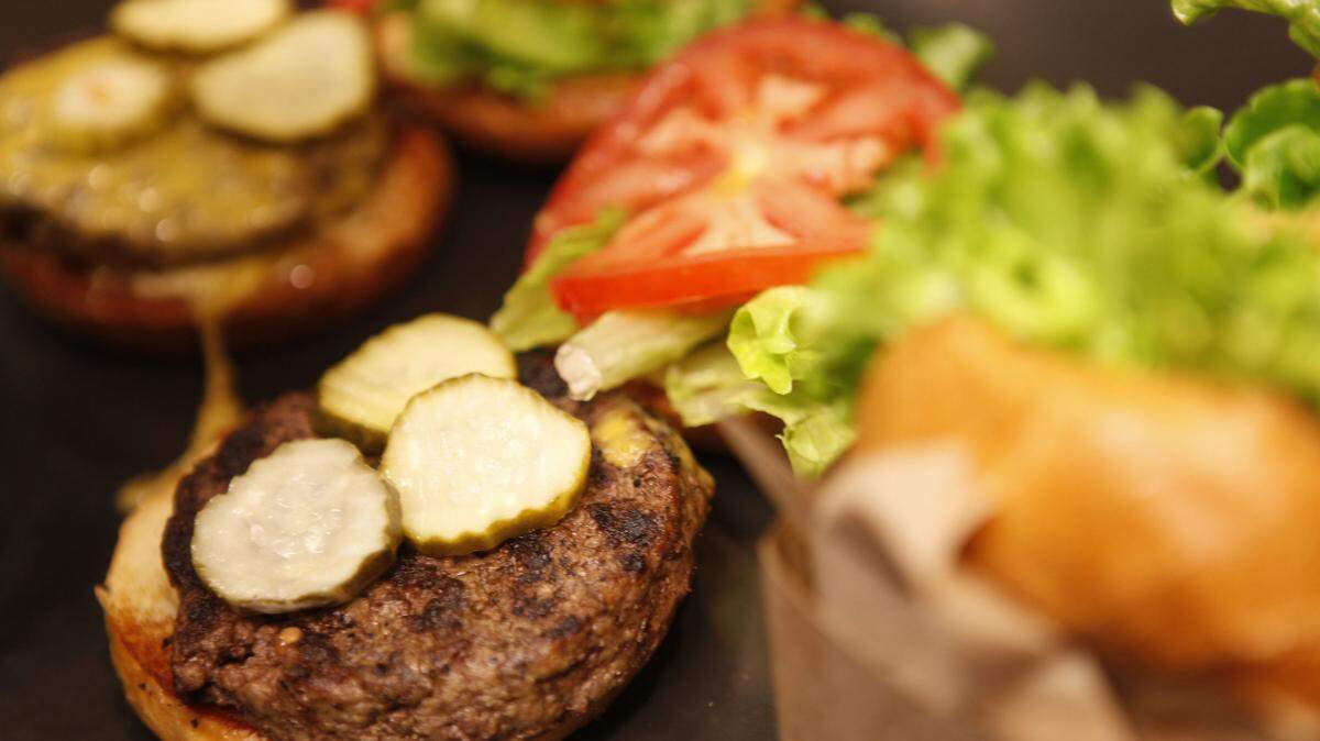 The Larkburger with Black Angus beef, lettuce, tomato, onion, pickle and house sauce.