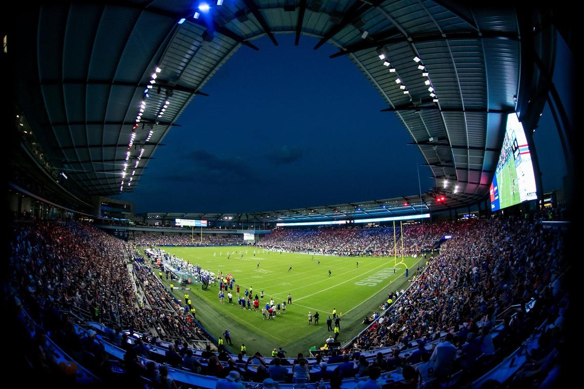 An interior view of Children’s Mercy Park during the game between the Kansas Jayhawks and Lindenwood Lions on Thursday, August 29, 2024, in Kansas City.