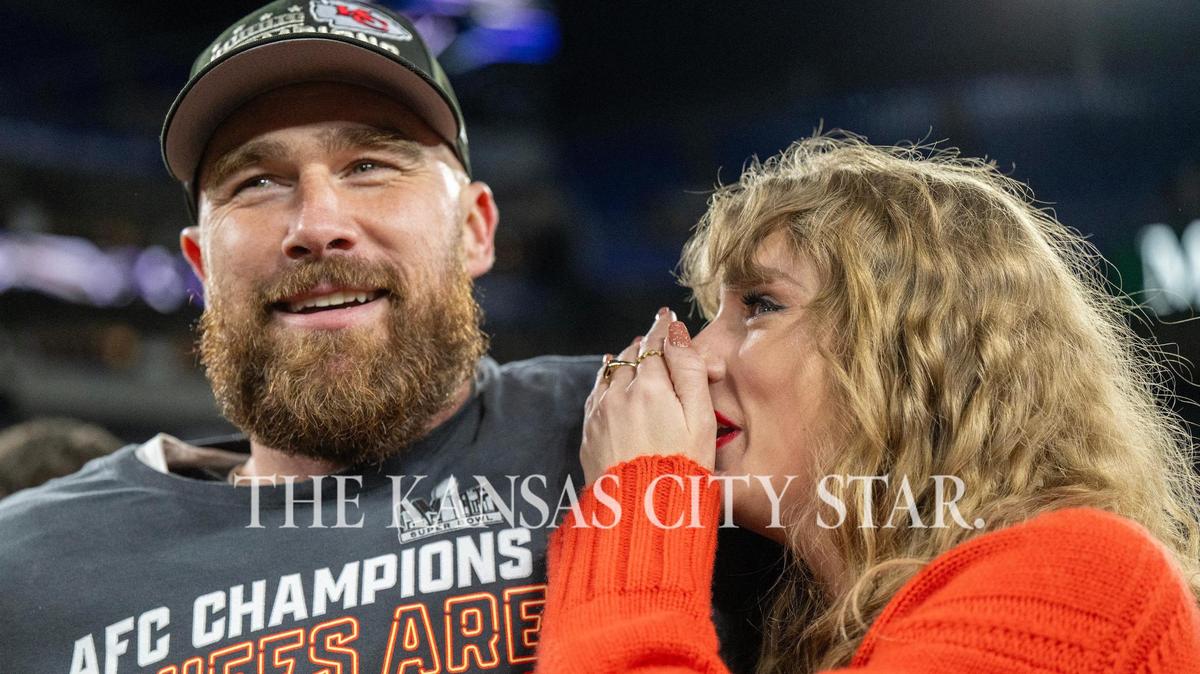 Taylor Swift to Travis Kelce, maybe: “Hey, did you hear? Everyone wants to know what red lipstick I’m wearing.”