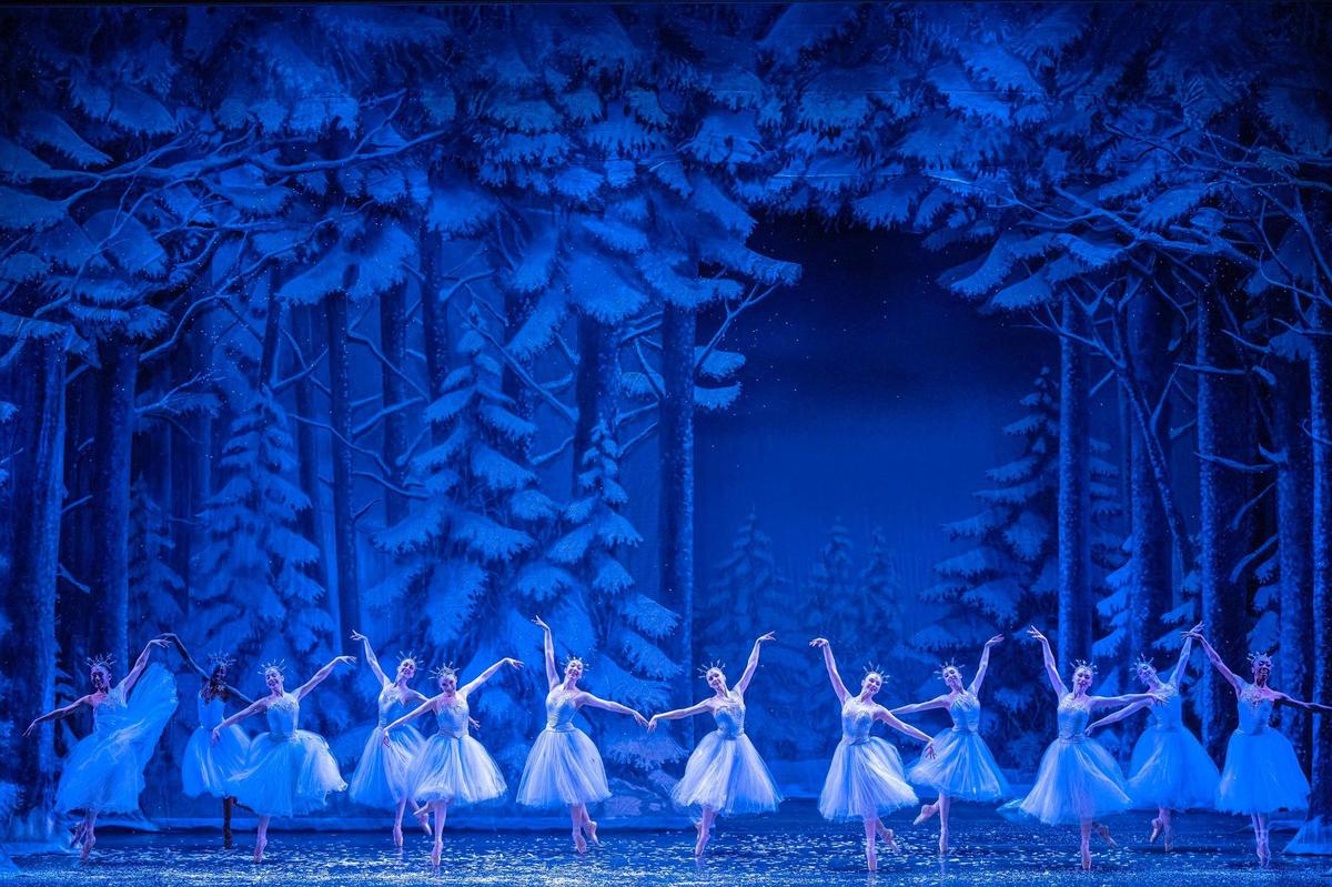 Dancers perform on an elaborate stage during the final dress rehearsal of the Kansas City Ballet’s “The Nutrcracker.”