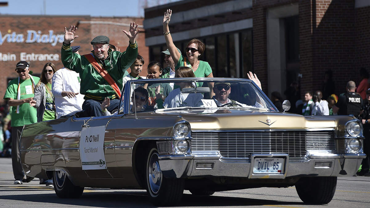 Pat O'Neill was grand marshal of the 2016 Kansas City St. Patrick’s Day Parade.