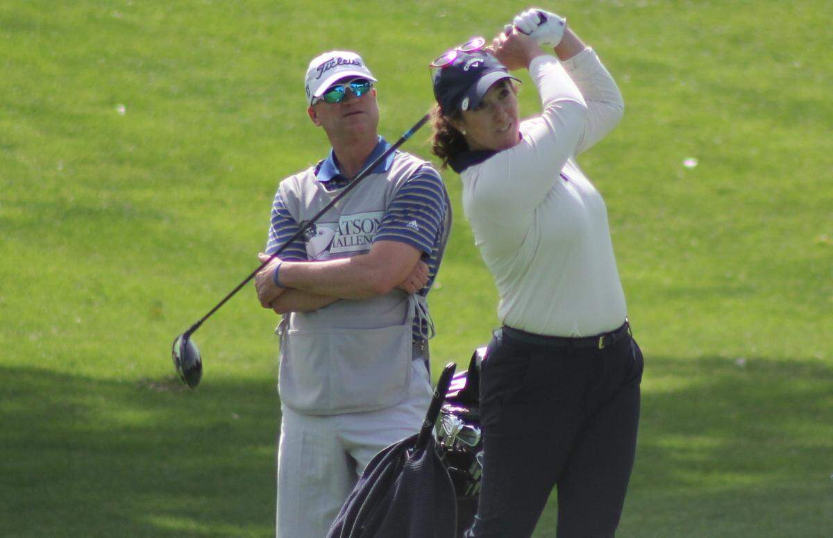 Overland Park native Gianna Augustine, the first female to play in the Watson Challenge, shot an opening-round 76 during Thursday’s opening roud at Indian Hills.