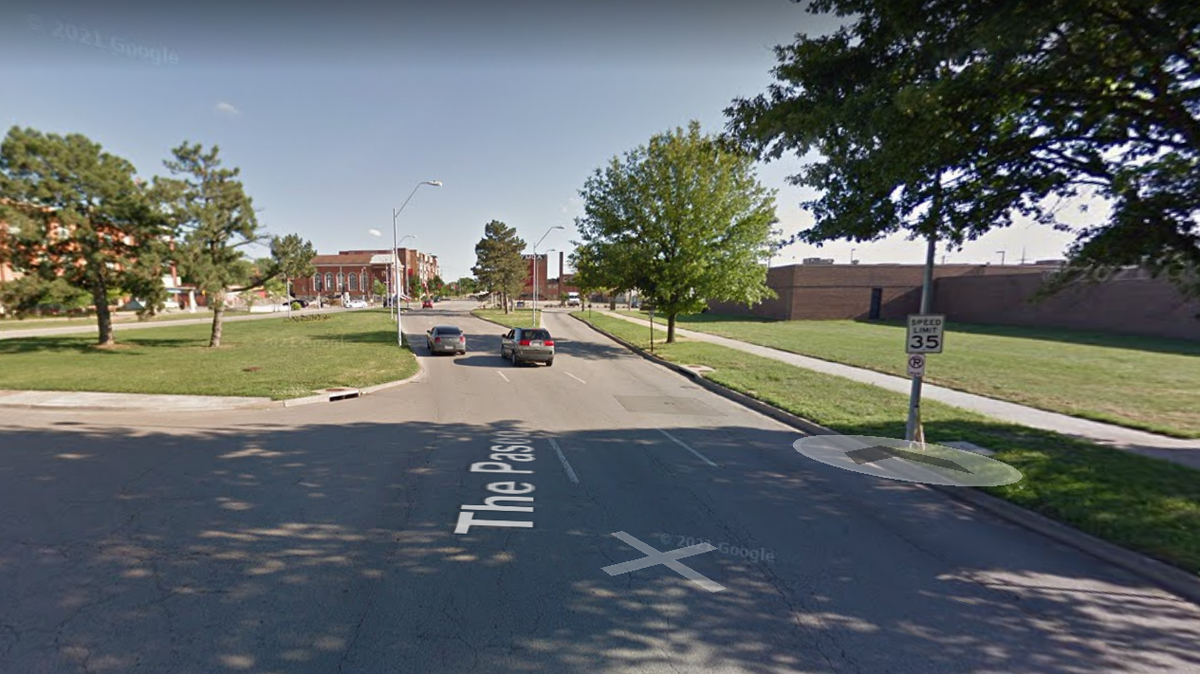 A driver was injured after crashing an ATV Saturday night near 17th Street and The Paseo, according to police. This Google Maps Street View image shows the area.