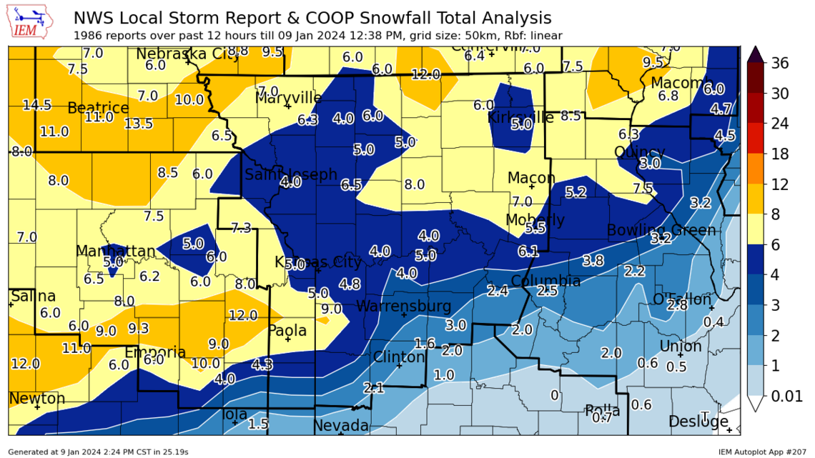 Winter storm dumps several inches of snow on Kansas City area | Kansas ...