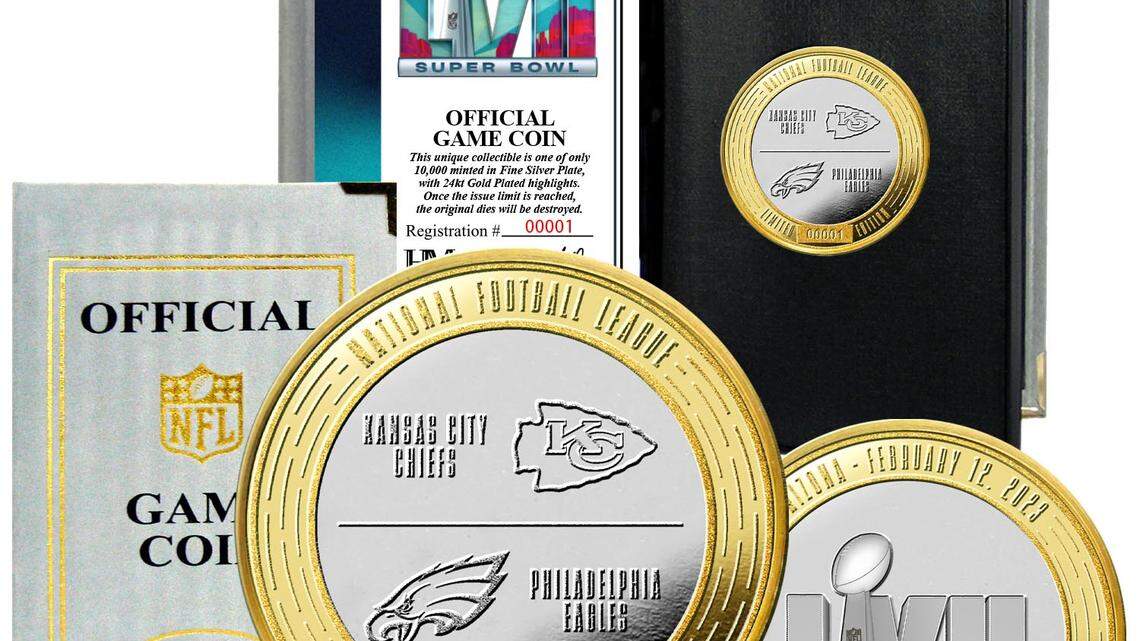 Chiefs / Eagles Official Super Bowl LVII Gold Flip Coin