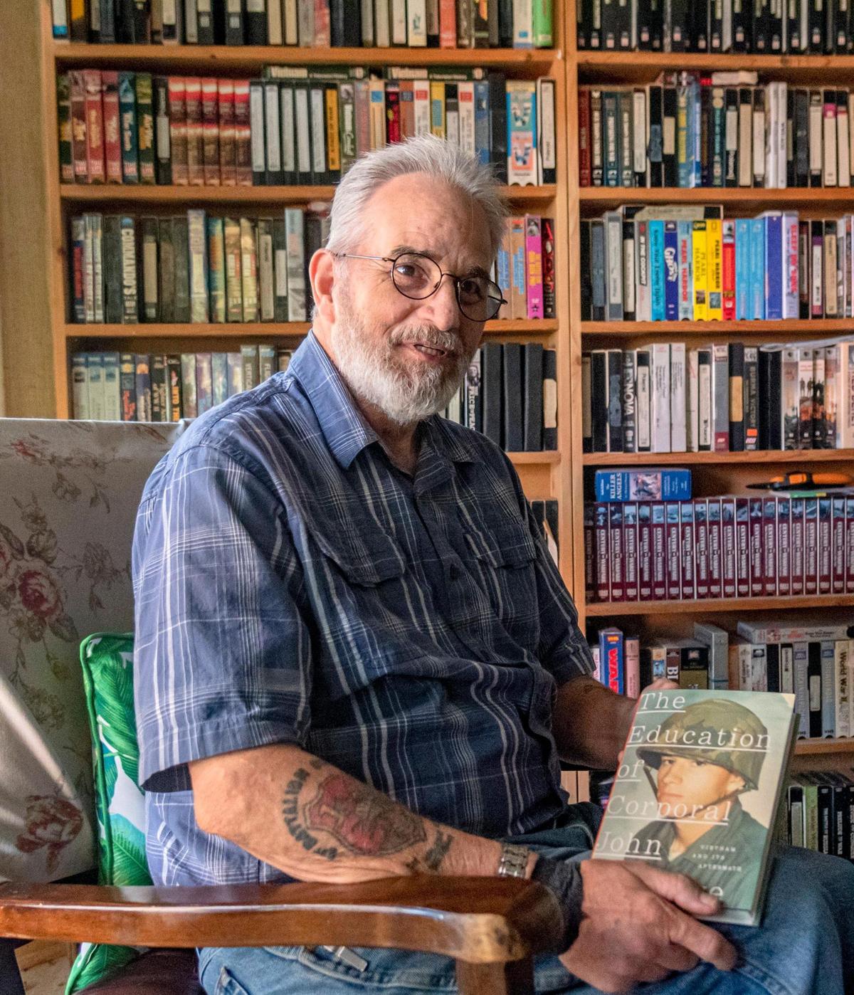 Vietnam veteran John Musgrave had just learned that his book was number three on the Amazon war and military category when this photo was taken last weekend.