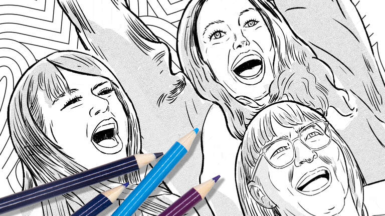 Color your way to the Super Bowl with Taylor Swift, Brittany Mahomes, & Donna Kelce