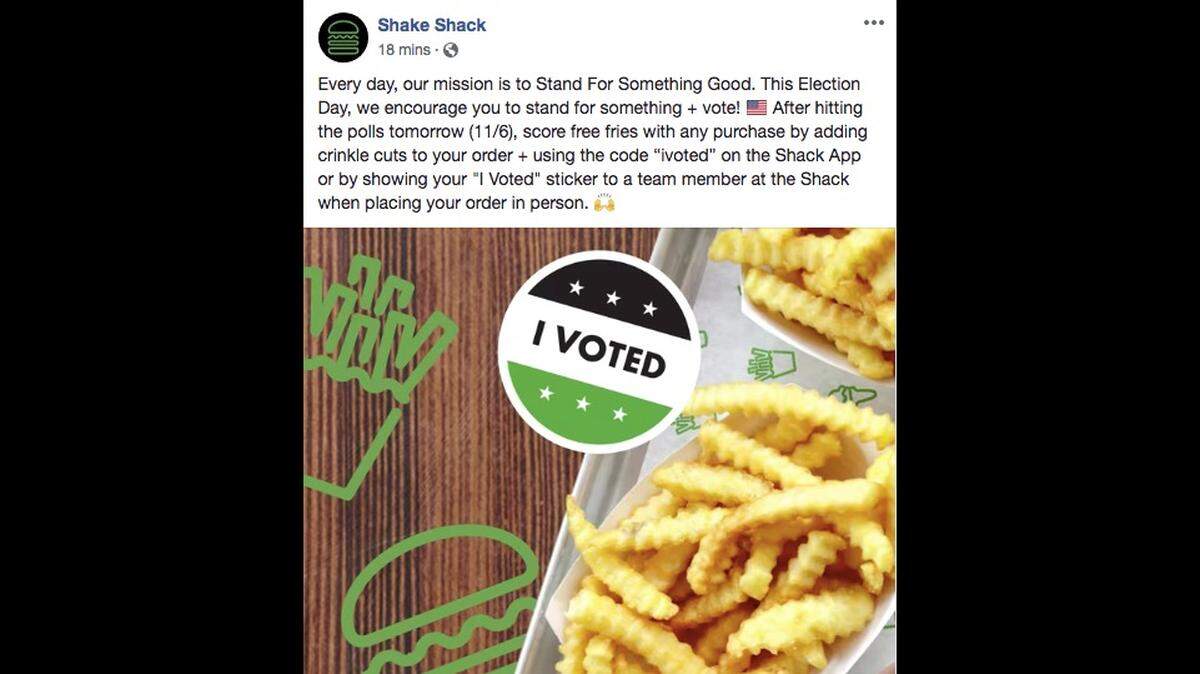 Shake Shack is one of a handful of restaurants offering discounts on Election Day.