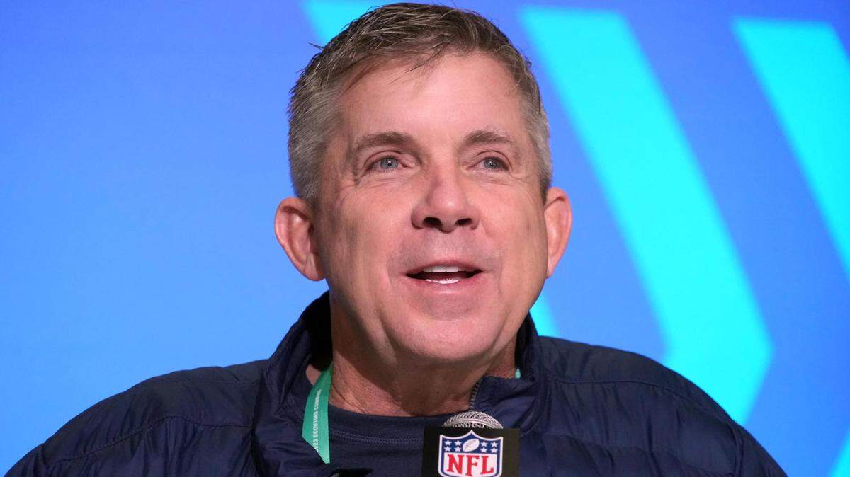 Feb 28, 2023; Indianapolis, IN, USA; Denver Broncos coach Sean Payton during the NFL combine at the Indiana Convention Center. Mandatory Credit: Kirby Lee-USA TODAY Sports
