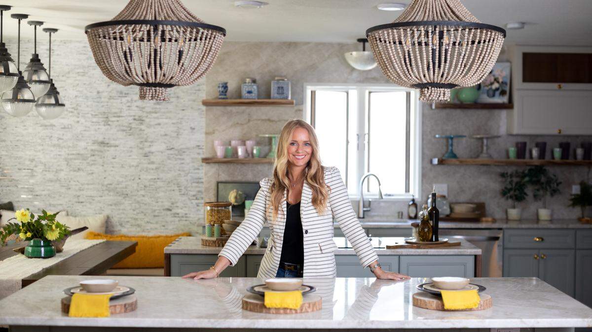 Tamara Day in a renovated kitchen.