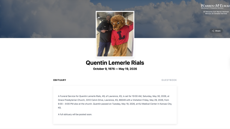Lawrence school district announces death of high school principal