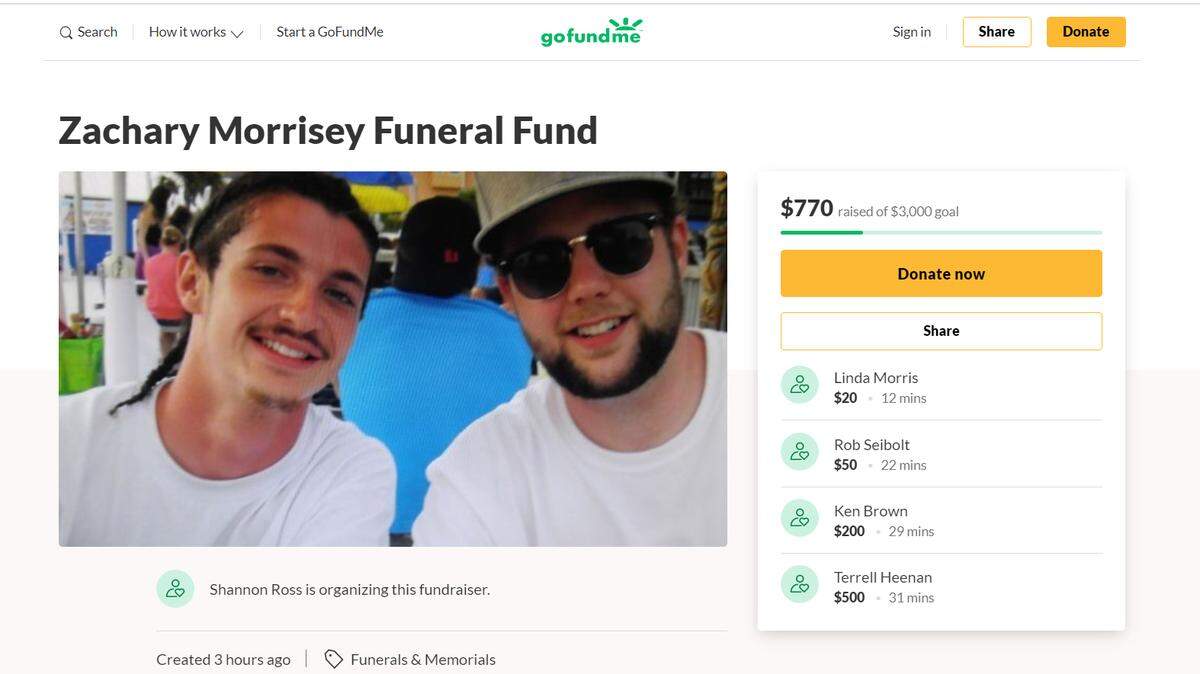 A GoFundMe page has been set up to raise money to cover the funeral costs of 24-year-old Zachary Morrisey, who was fatally shot outside a Leawood apartment complex Friday. The Metro Squad continues to investigate the deadly shooting.
