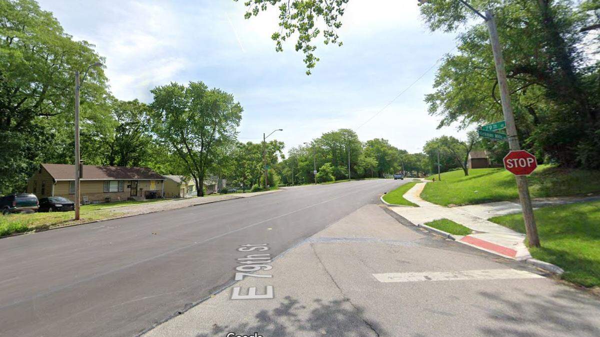 An 11-year-old girl is paralyzed after being struck by stray bullets from an exchange of gunfire between two cars outside her home in the 7900 block of Hickman Mills Drive in the Marlborough Heights/Marlborough Pride neighborhood in Kansas City, a GoFundMe page says. This Google Maps Street View image of the area is from 2022.