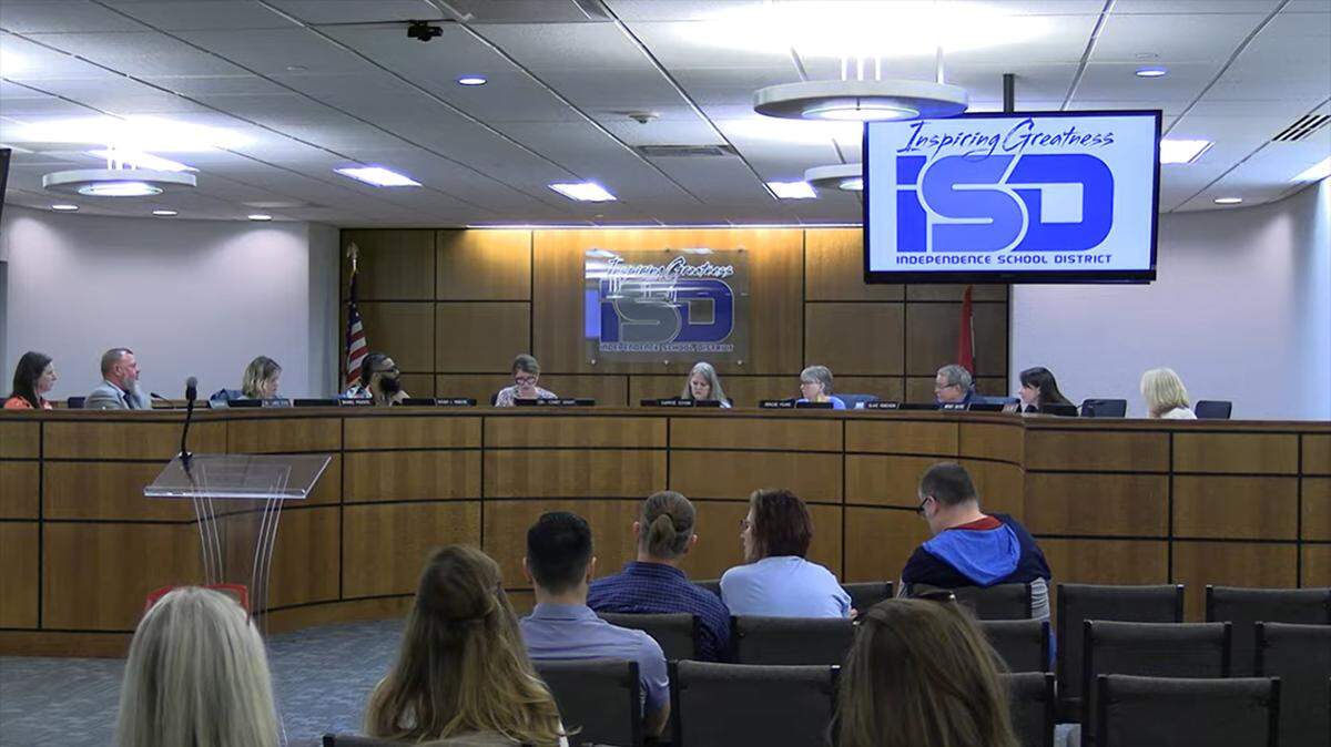 A March 10, 2026, meeting of the Independence School Board of Education