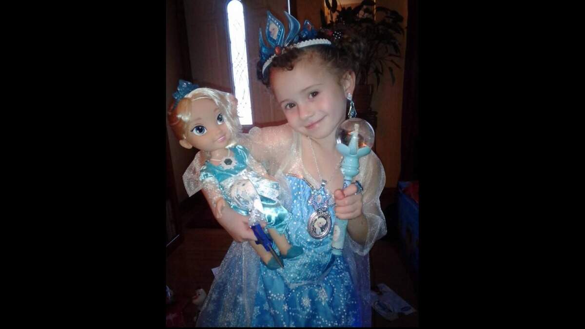Traelynn Sibley when she was younger and dressed up as Elsa from the Disney movie Frozen. Traelynn was shot and killed while at a sleepover in the 3600 Norton Avenue Saturday night.