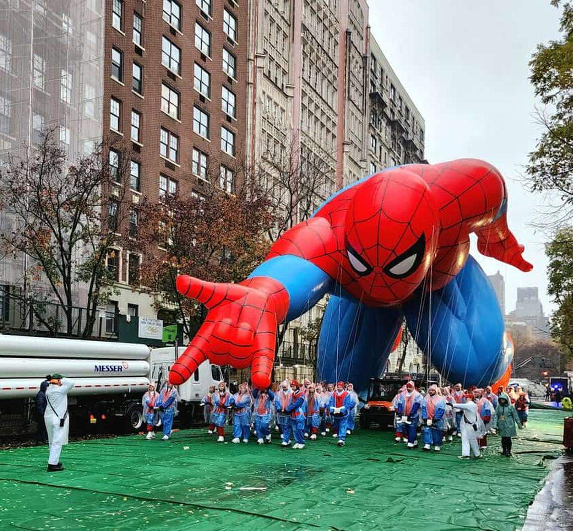 Spider-Man and the other character balloons in the Macy’s Thanksgiving Day parade are filled with helium that begins its journey in Kansas.