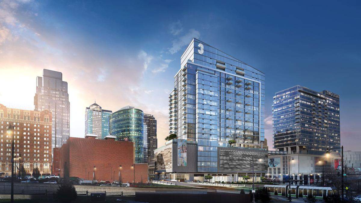 The Cordish Companies says construction on the $140 million Three Light tower will begin in May 2021. The 26-story building at Truman Road and Main Street will include 288 luxury apartments.