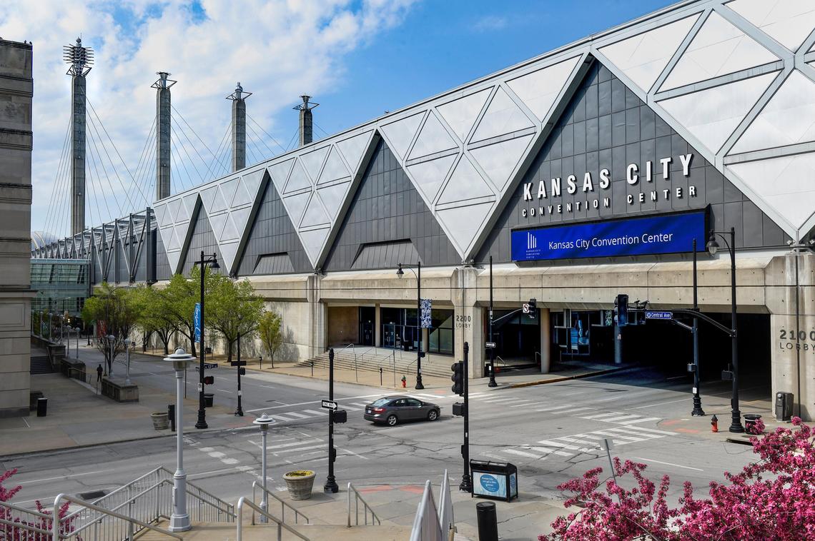 The Barney Allis Plaza garage provides parking for Kansas City’s convention center, Bartle Hall.