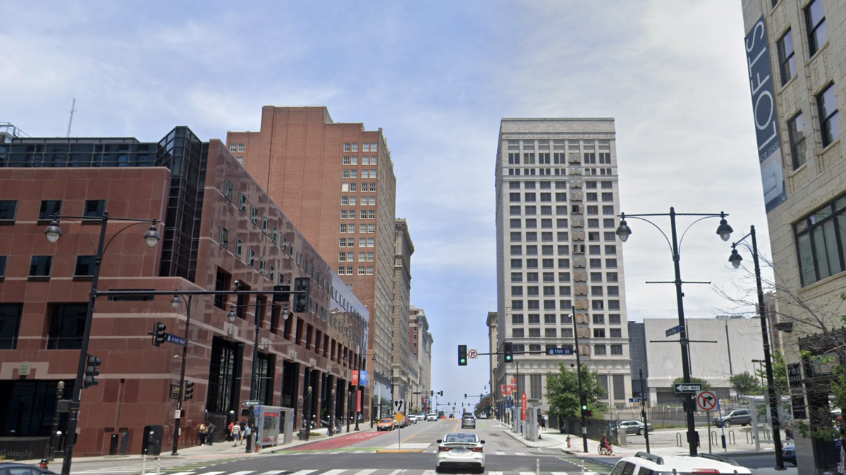 Clinton J. Kelly III, 33, is charged with second-degree murder and armed criminal action in Jackson County court for his alleged role in the April 12, 2026, stabbing of 33-year-old Ronnie Medina. This Google Maps Street View image of the area is from June 2024.