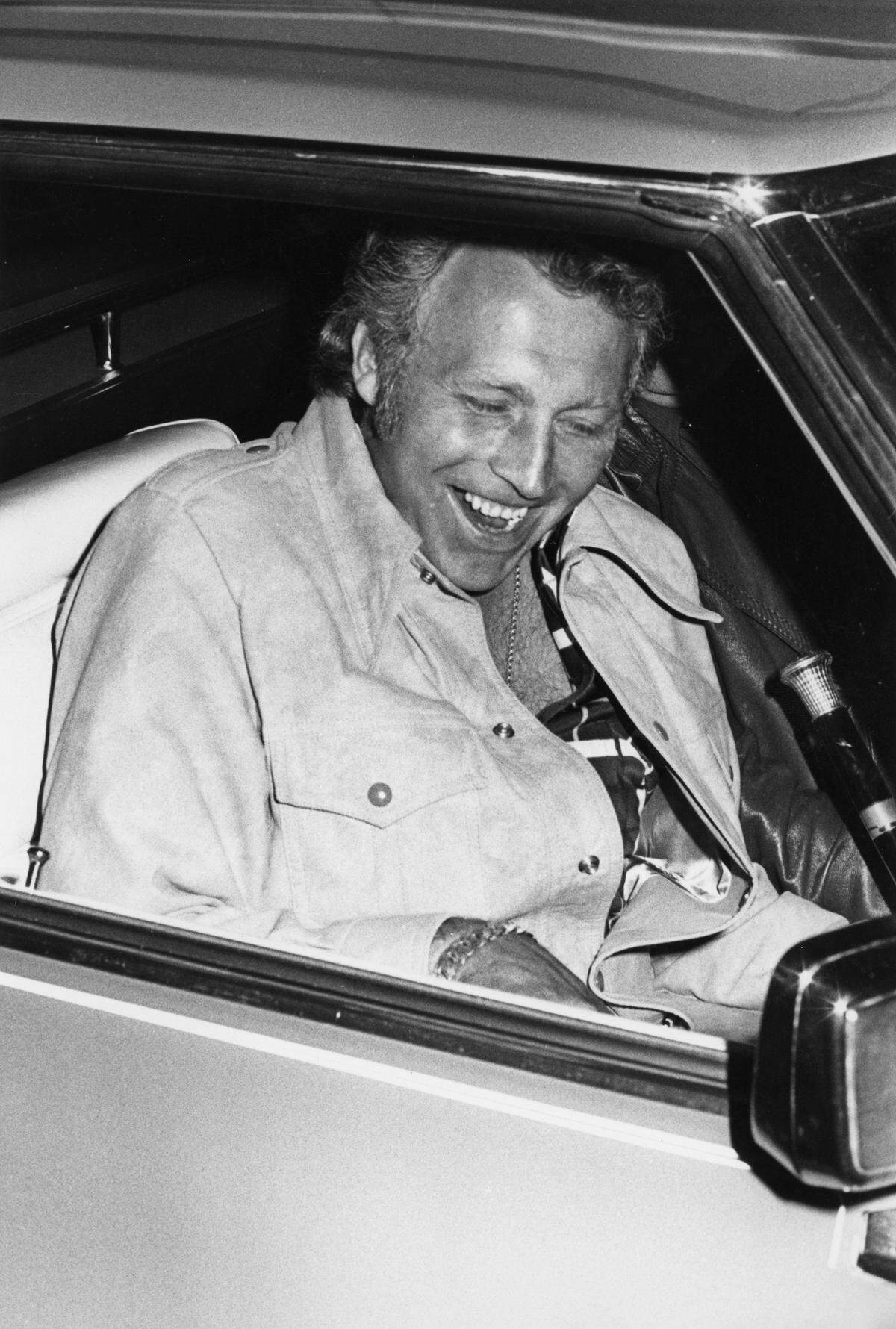 Evel Knievel in London in 1975.