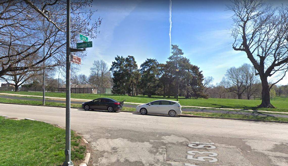 Near Loose Park, a portion of West 53rd Street, off Summit Street, has an honorary name for Sterling Price, a Confederate major general. This Google Maps Street View image shows the intersection.