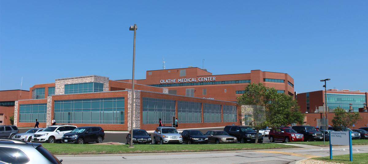 This rendering shows the planned surgical suite expansion at Olathe Medical Center. The second floor will house a new pharmacy.