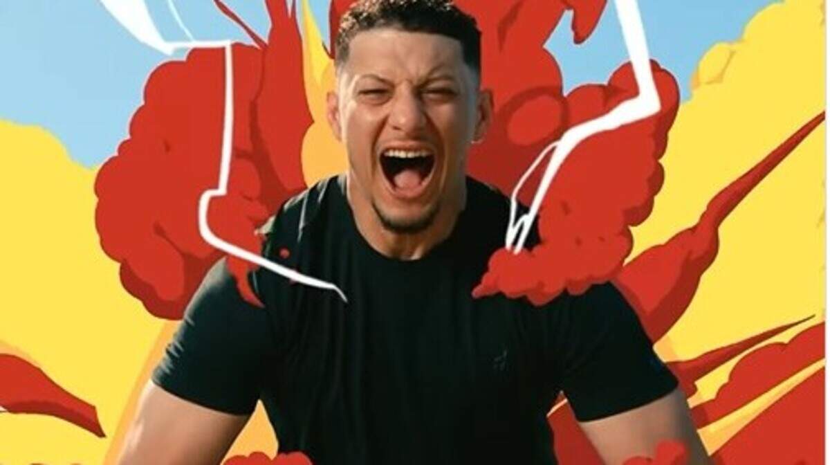 Chiefs quarterback Patrick Mahomes stars in a new commercial for Panini.
