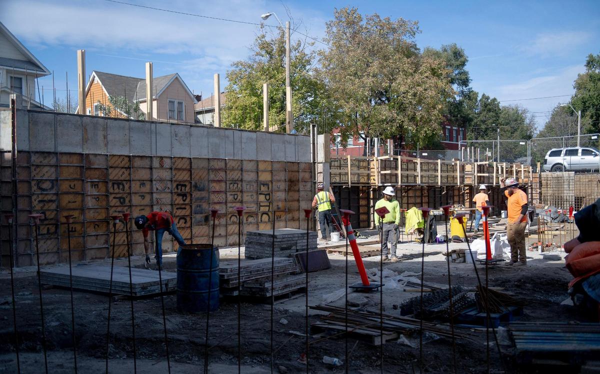 Construction began last year on a new early childhood center next to the 101-year-old Holy Cross Catholic school at 121 N. Quincy Ave.
