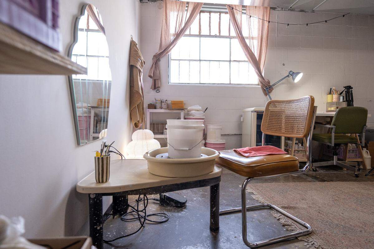 The interior of ceramicist Priscilla Butler's studio, Lila's Clayground, is pictured on Thursday, Jan. 29, 2026, in Kansas City.